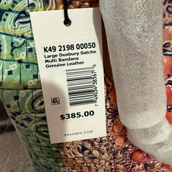 NWT BRAHMIN LARGE DUXBURY MULTI BANDANA 
“ONLY OPENED TO TAKE PHOTOS” - Picture 4 of 15